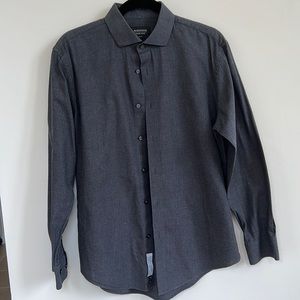 Nordstrom Mens Grey Button Down - Size 15.5 x 32-33